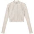 Blusa Cropped em Tricô com Detalhe Lez A Lez Feminino 5164L