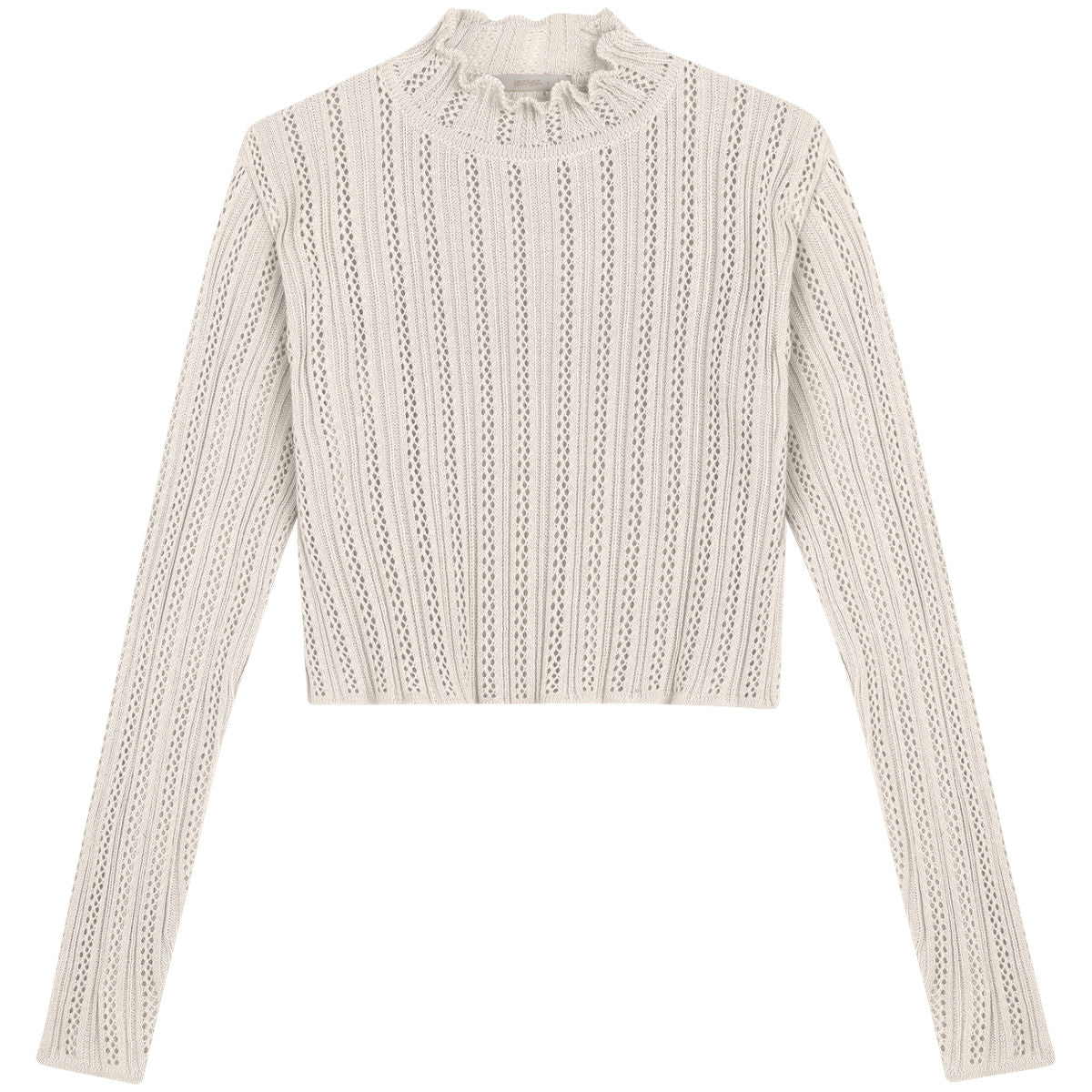Blusa Cropped em Tricô com Detalhe Lez A Lez Feminino 5164L