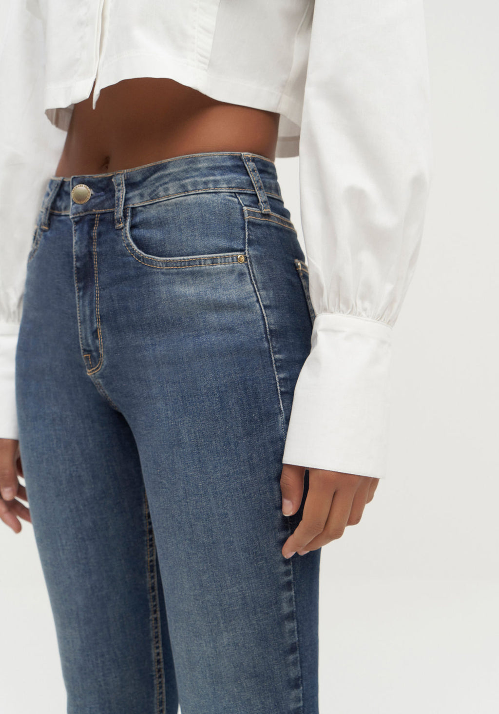 Calça Jeans Skinny com Cintura Alta Lez A Lez Feminino 2182L