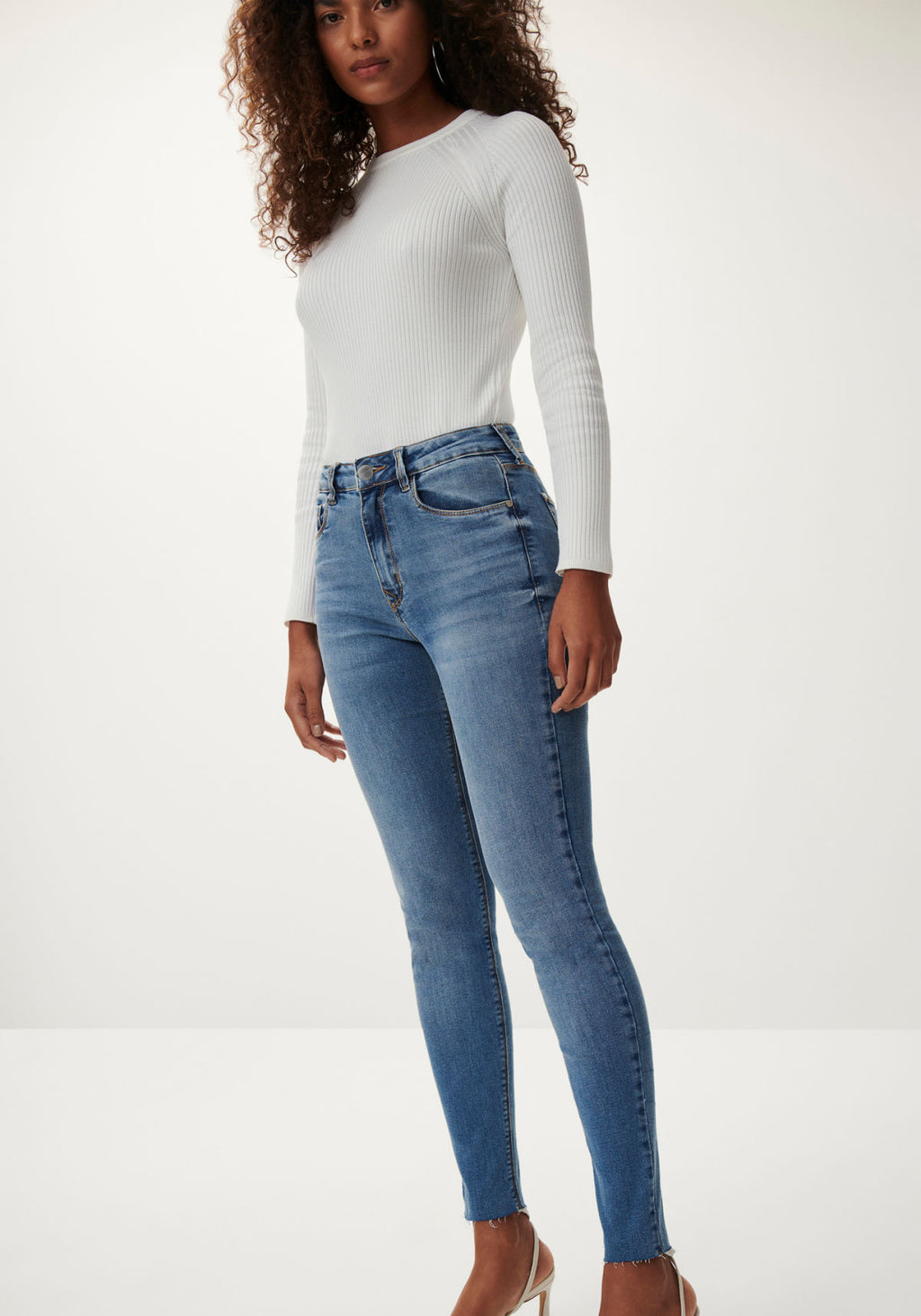 Calça Jeans Skinny Cintura Alta Lez A Lez Feminino 7924L