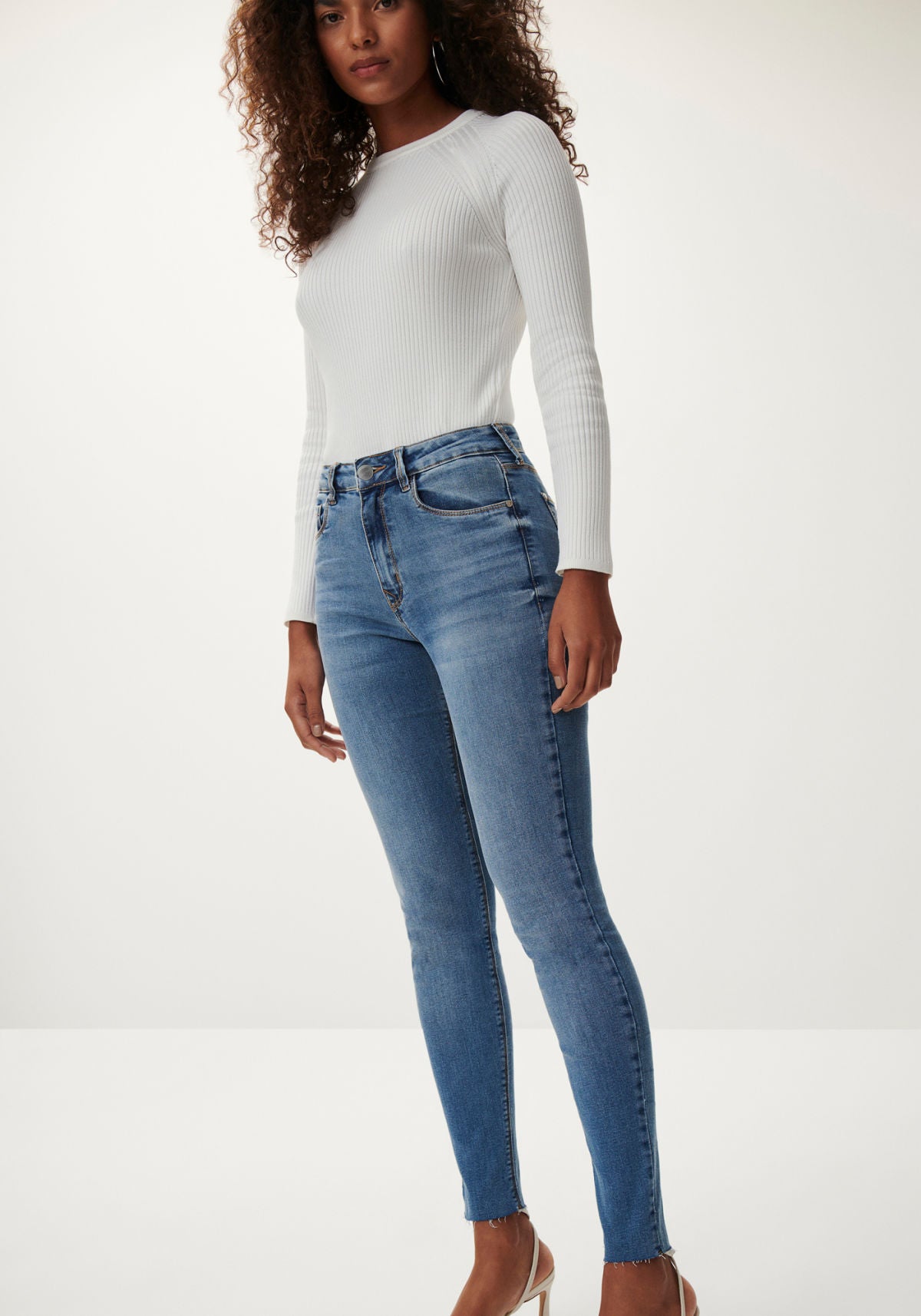Calça Jeans Skinny Cintura Alta Lez A Lez Feminino 7924L