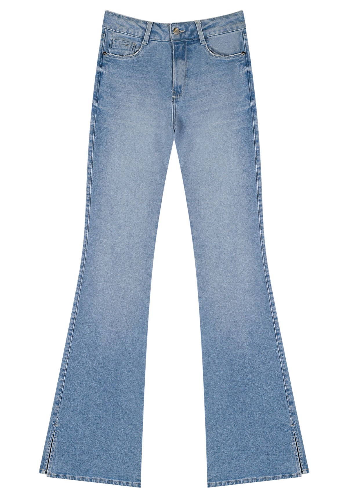 Calça Jeans Boot Cut Cintura Alta Lez A Lez Feminino 1519E