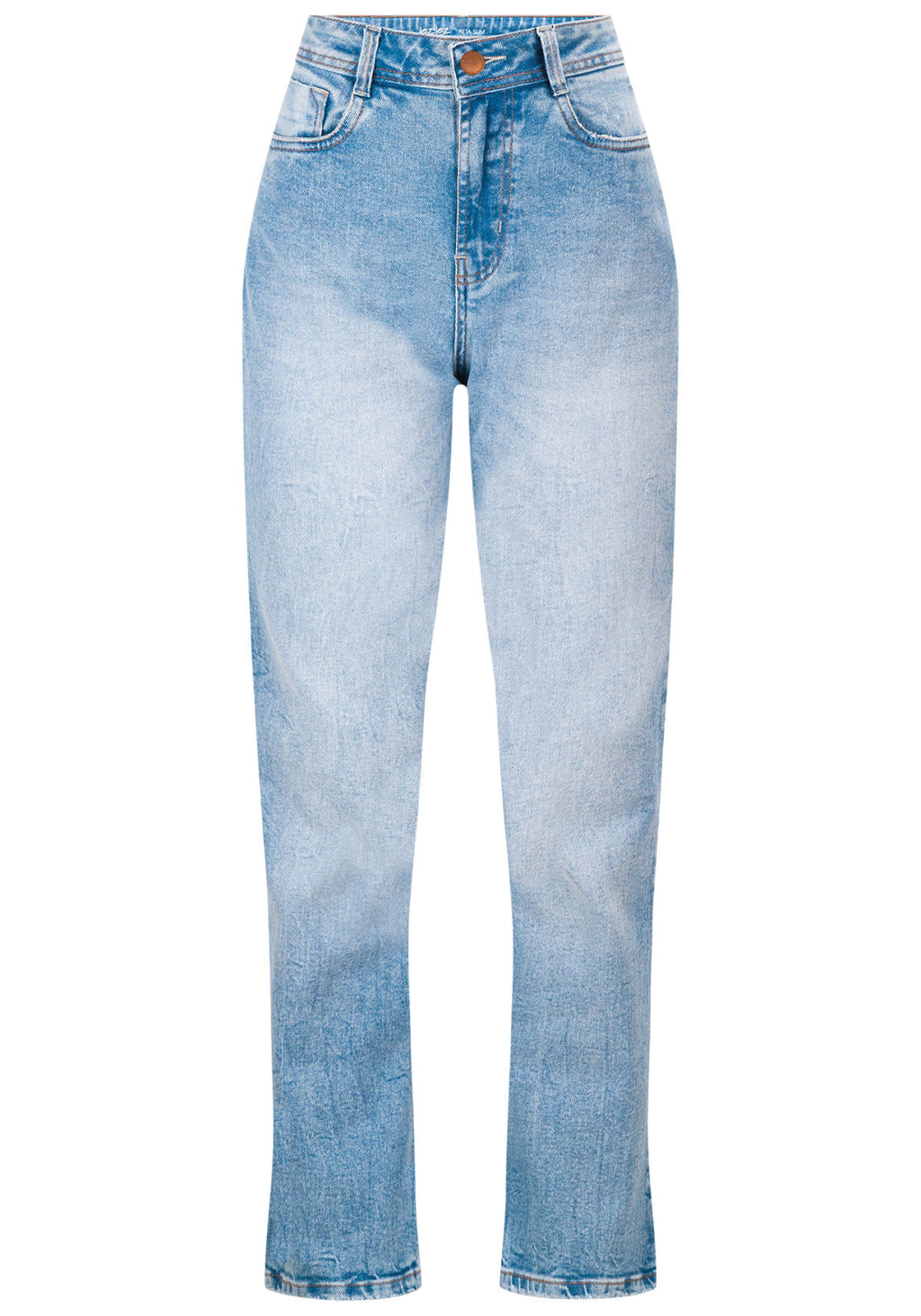 Calça Jeans Reta Slim Cropped Lez A Lez Feminino 9399L