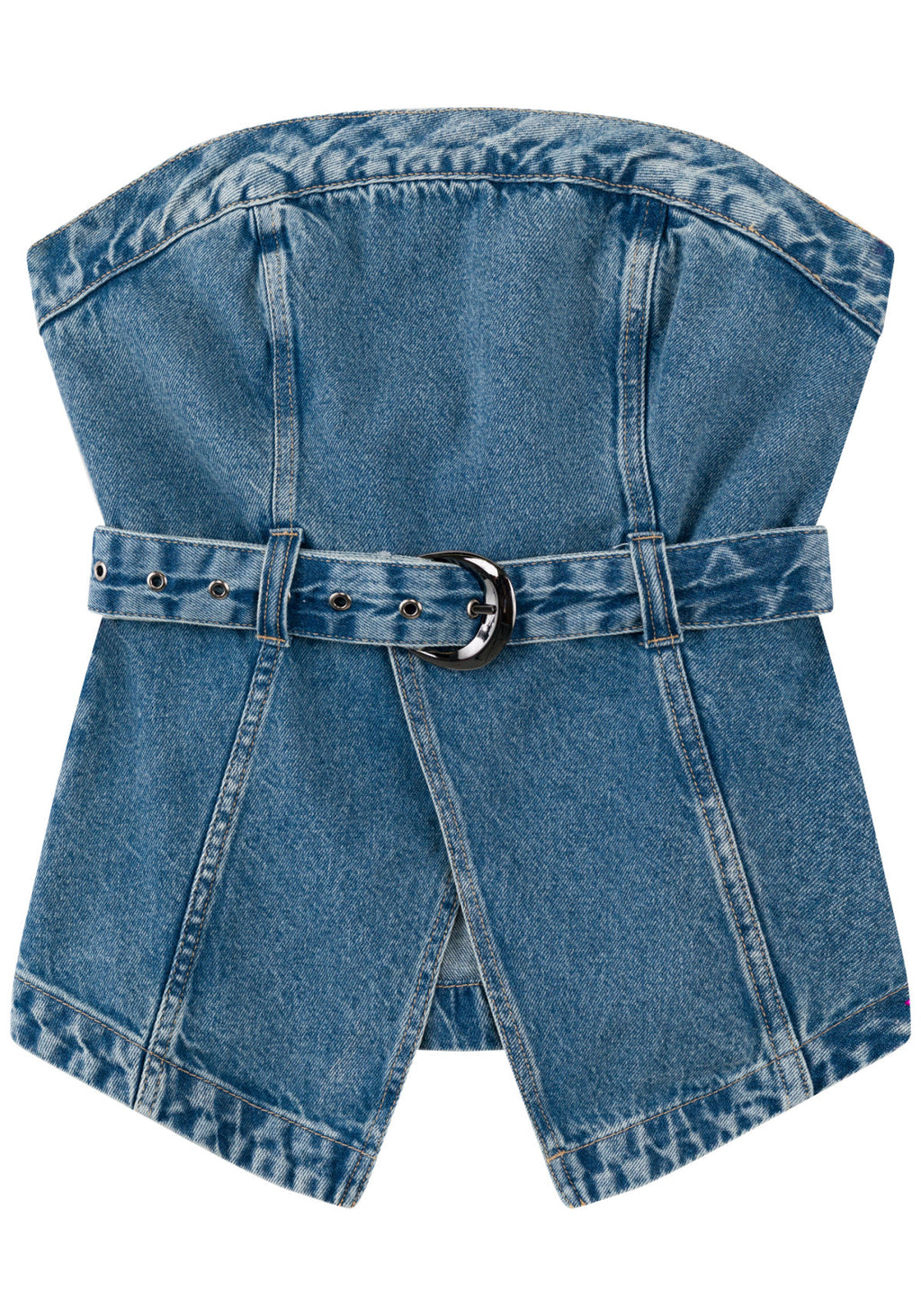 Top Jeans Sem Alças Com Cinto Lez A Lez Feminino 1021E
