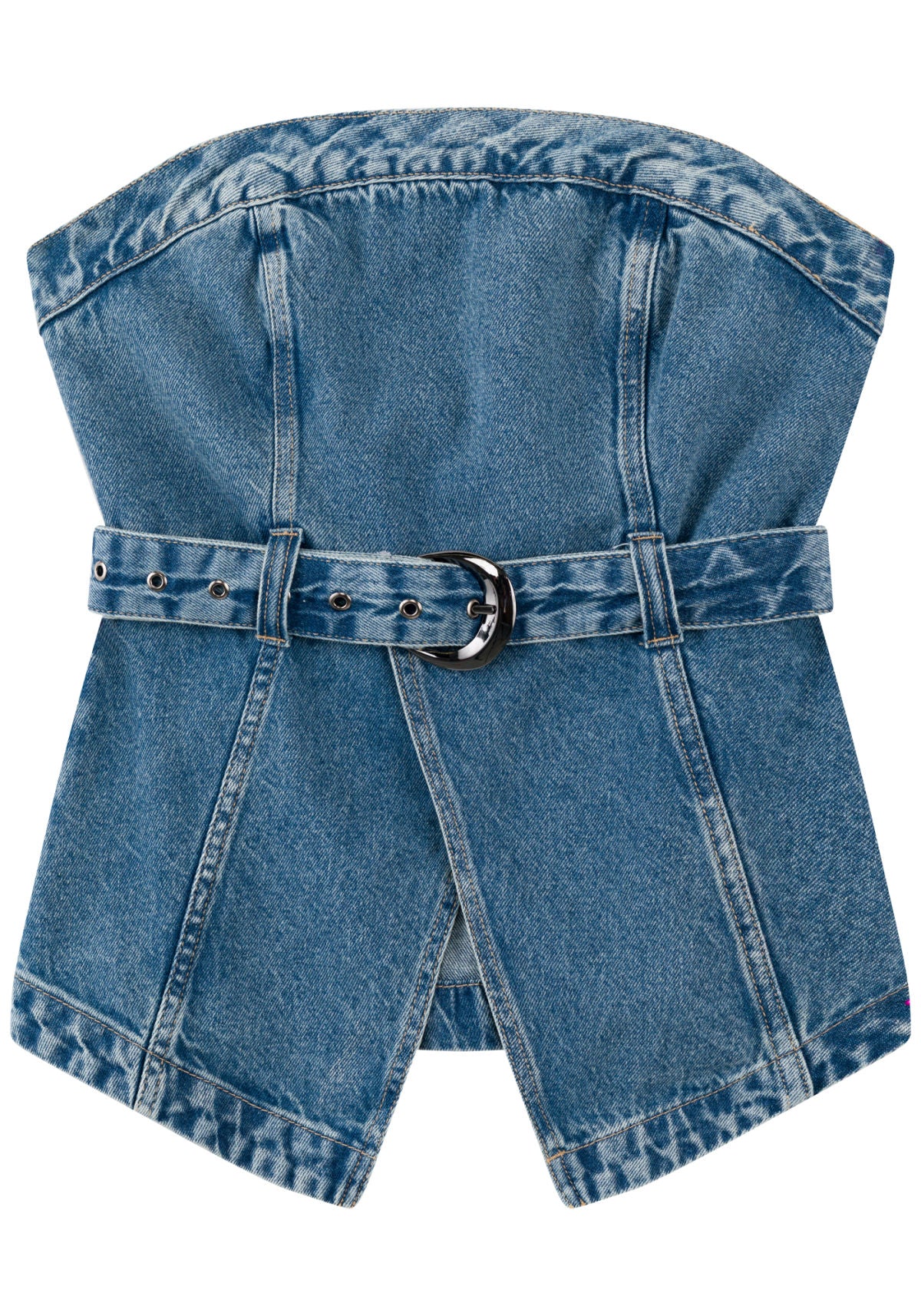 Top Jeans Sem Alças Com Cinto Lez A Lez Feminino 1021E