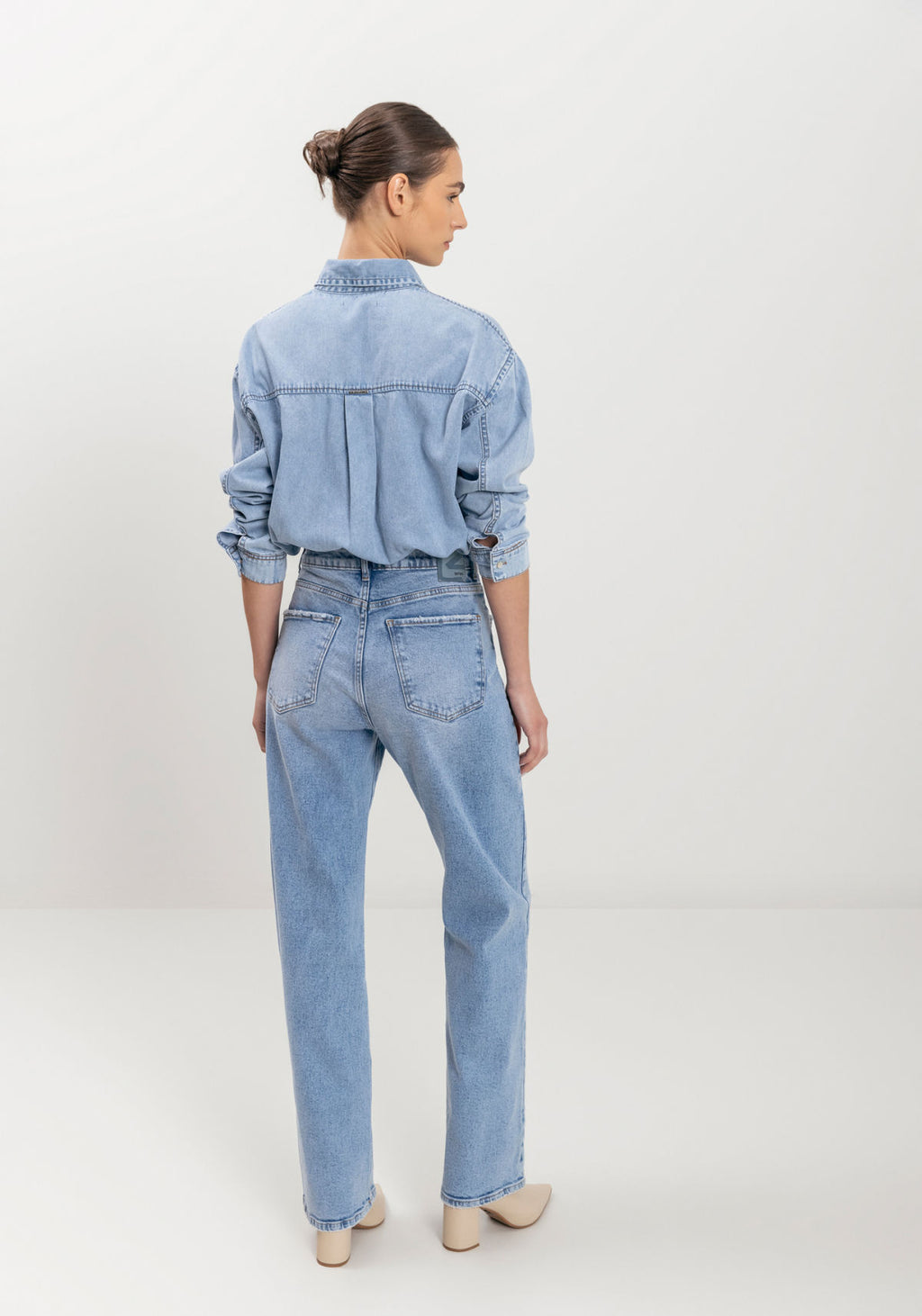 Calça Reta Jeans Com Elastano Lez A Lez Feminino 1538E
