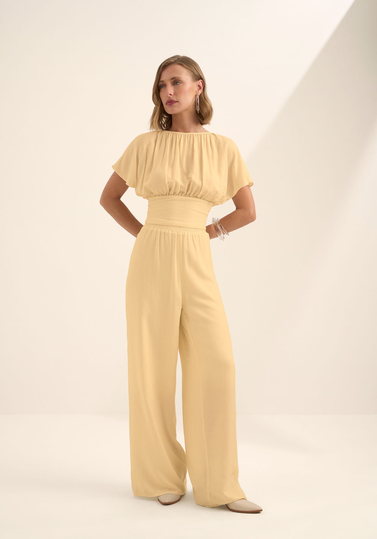 Calça Reta De Cintura Alta Lez A Lez Feminino 9530E