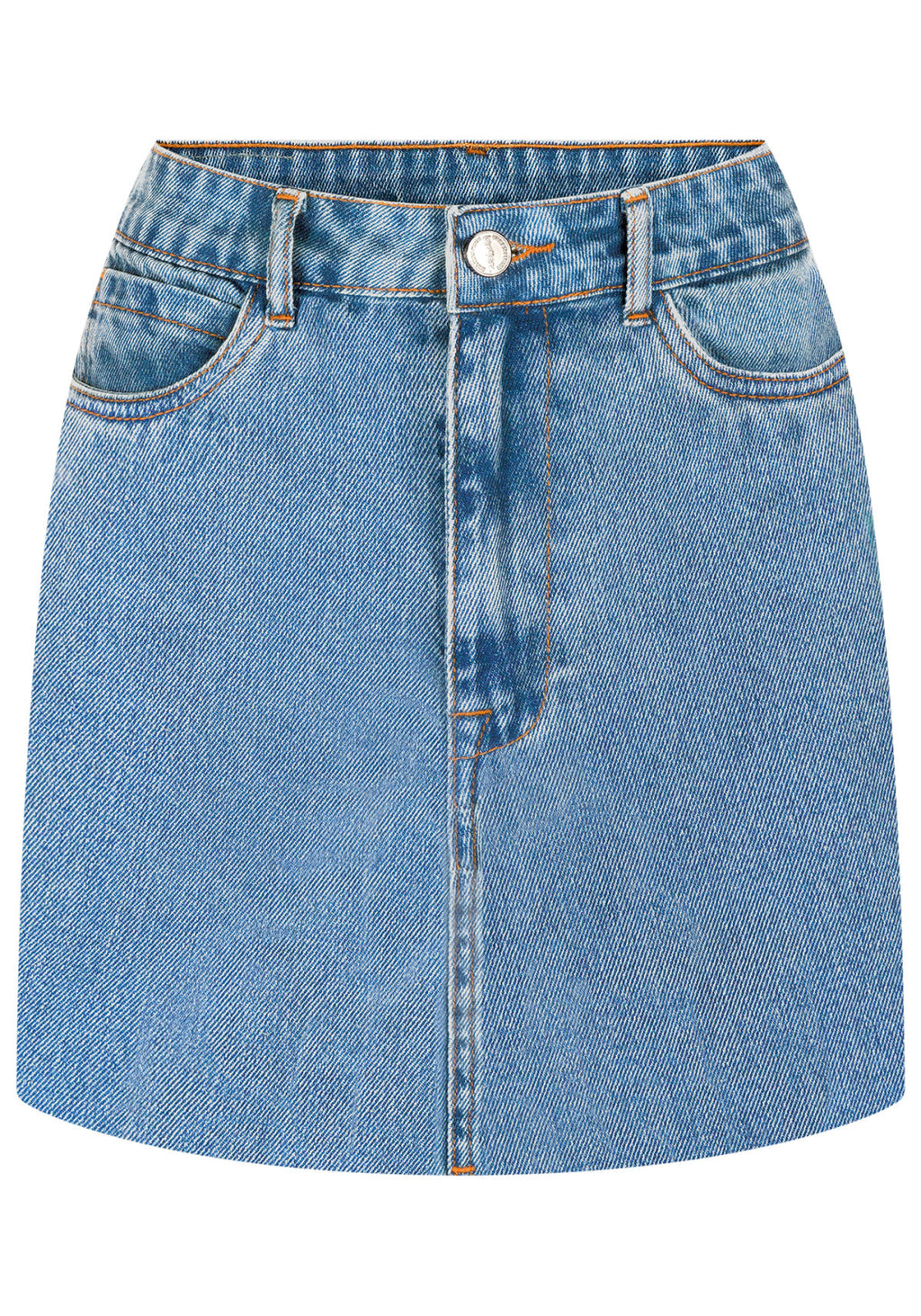 Saia Jeans Curta com Cintura Alta Lez A Lez Feminino 9460L