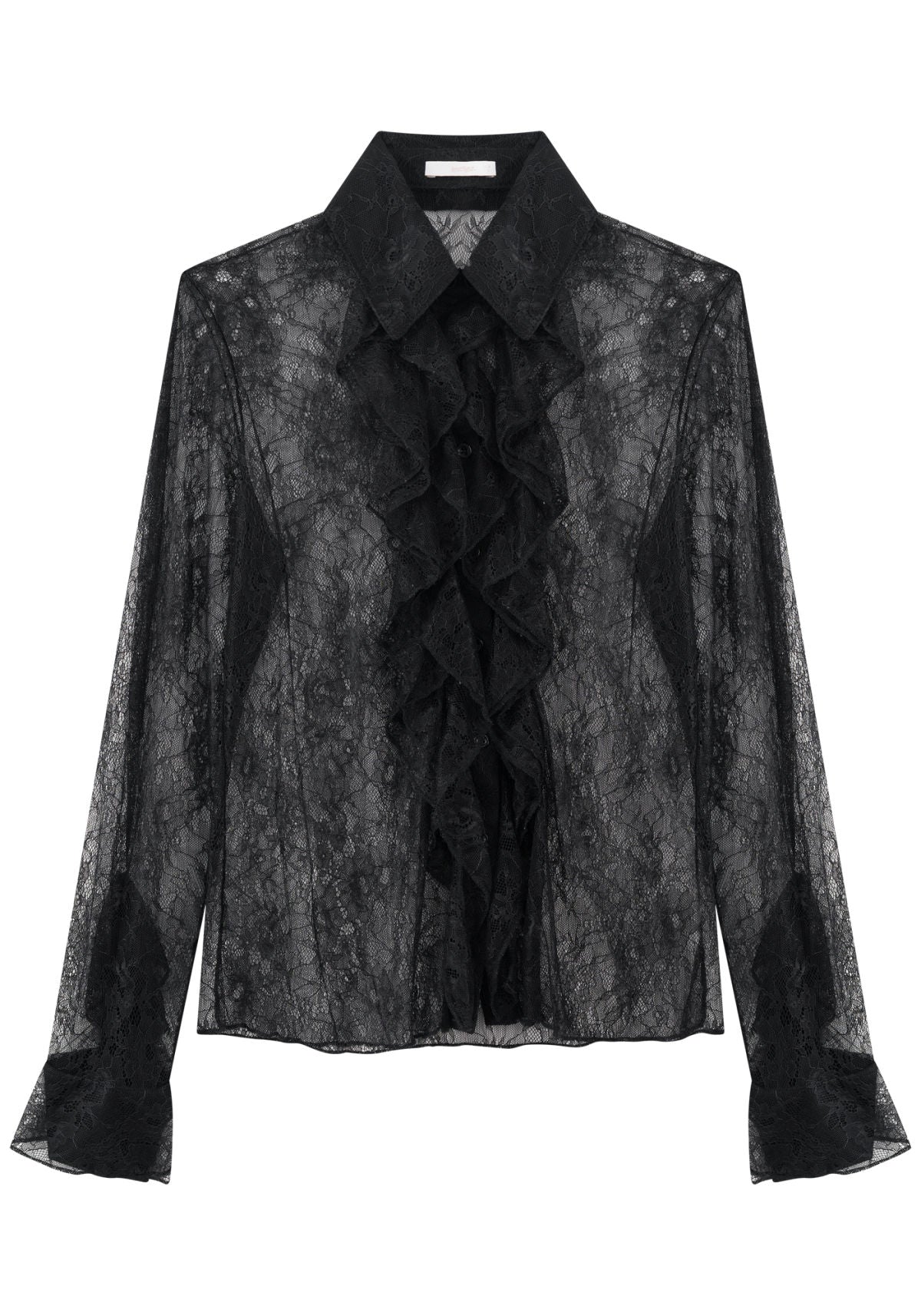 Camisa De Mangas Longas Em Renda Lez A Lez Feminino 8063E