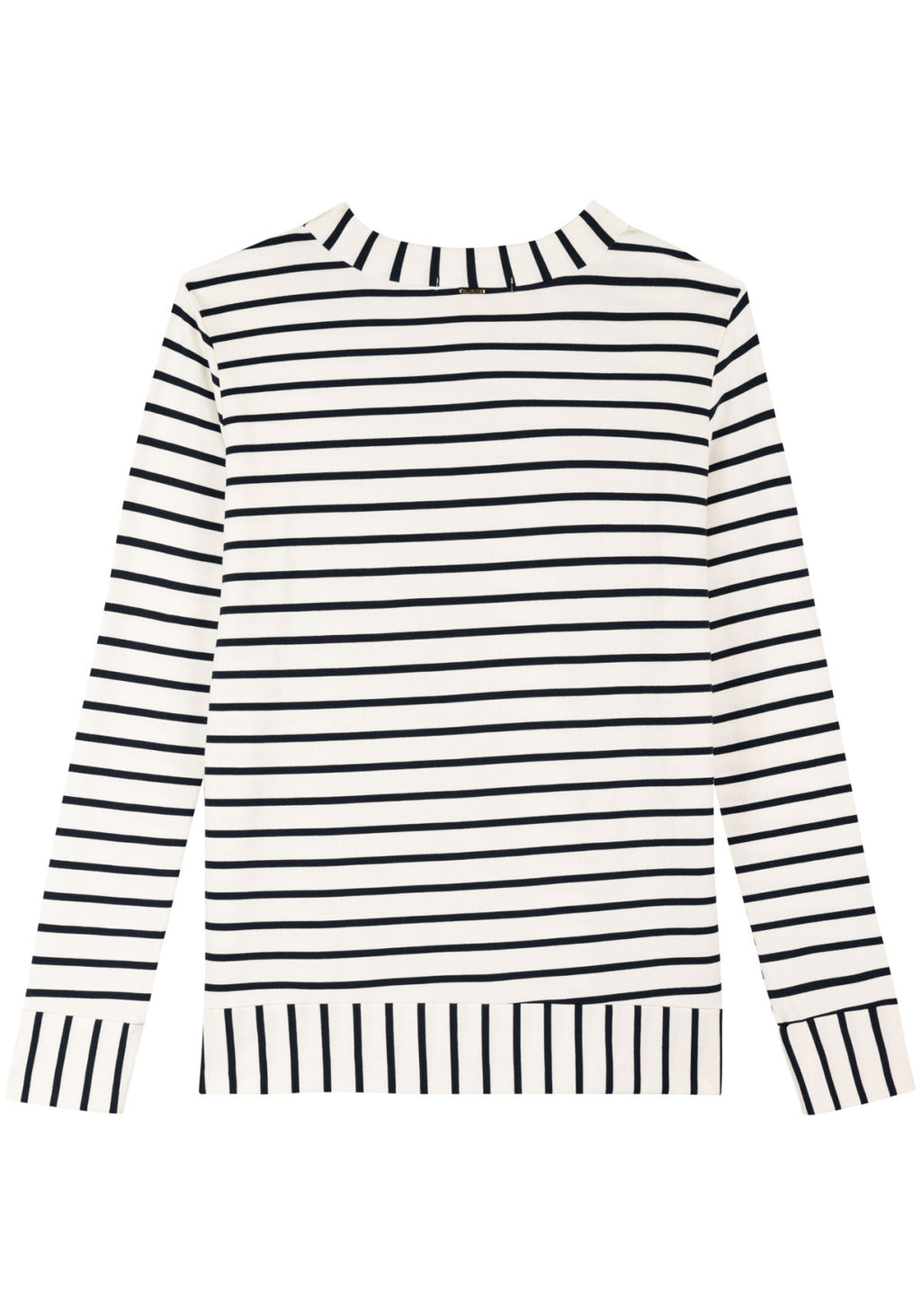 Blusa Listrada De Mangas Longas Lez A Lez Feminino 7148E