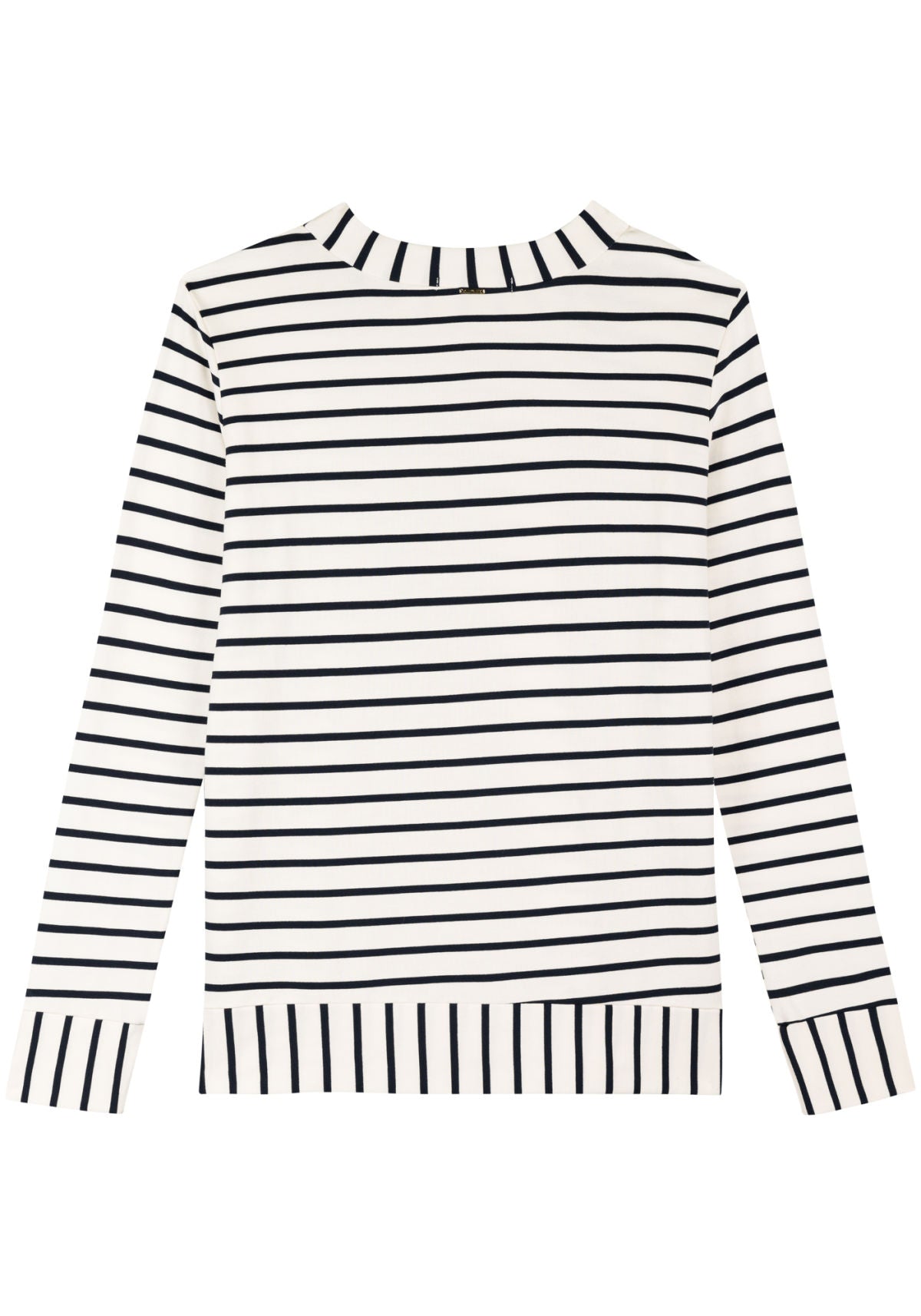 Blusa Listrada De Mangas Longas Lez A Lez Feminino 7148E
