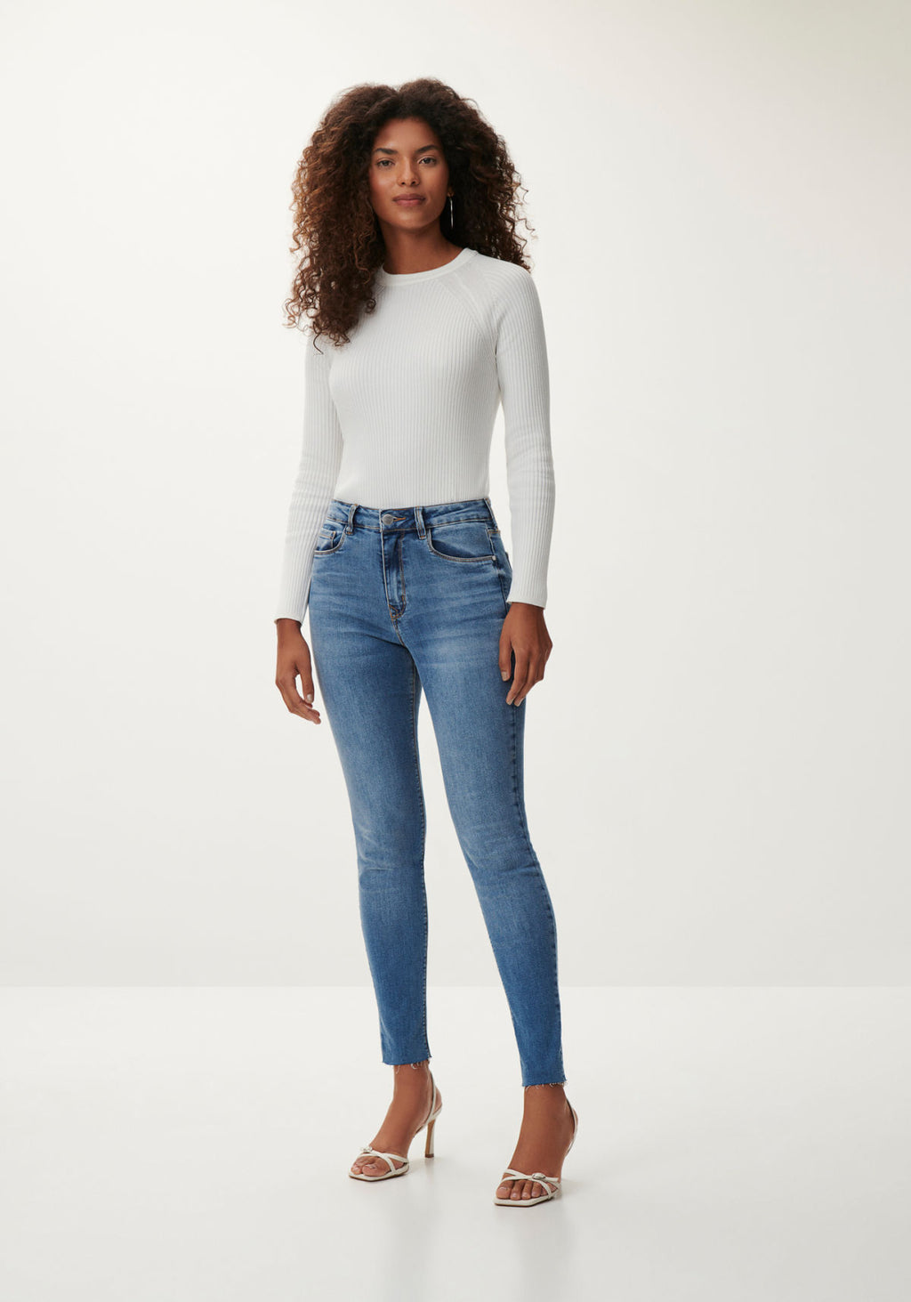 Calça Jeans Skinny Cintura Alta Lez A Lez Feminino 7924L