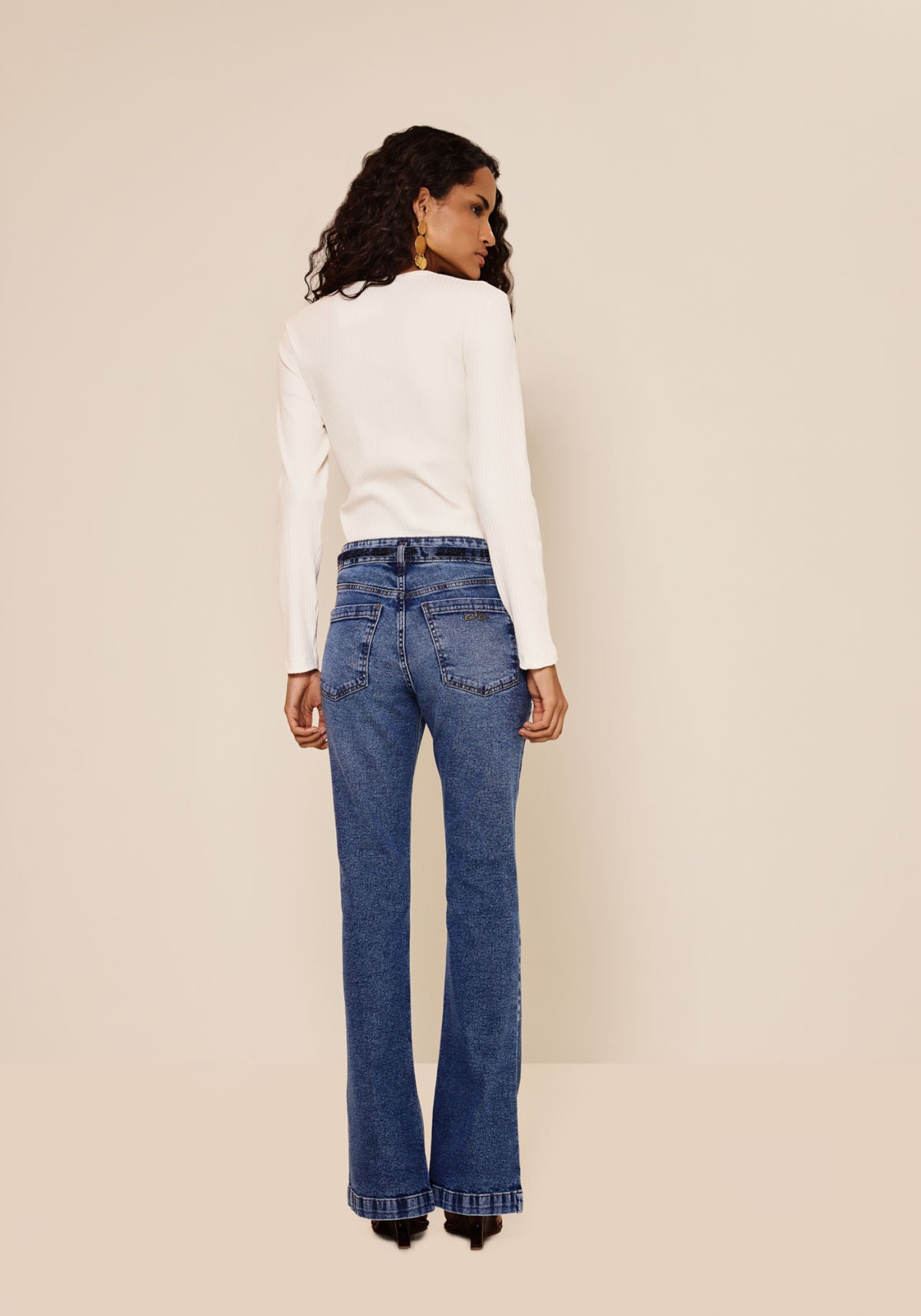 Calça Jeans Boot Cut Cintura Alta Lez A Lez Feminino 0929E