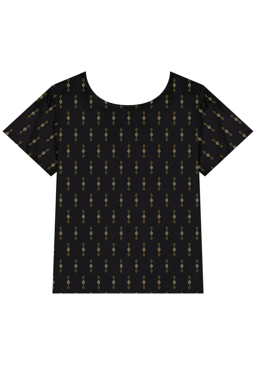 Blusa Estampada Básica De Mangas Lez A Lez Feminino 9203E