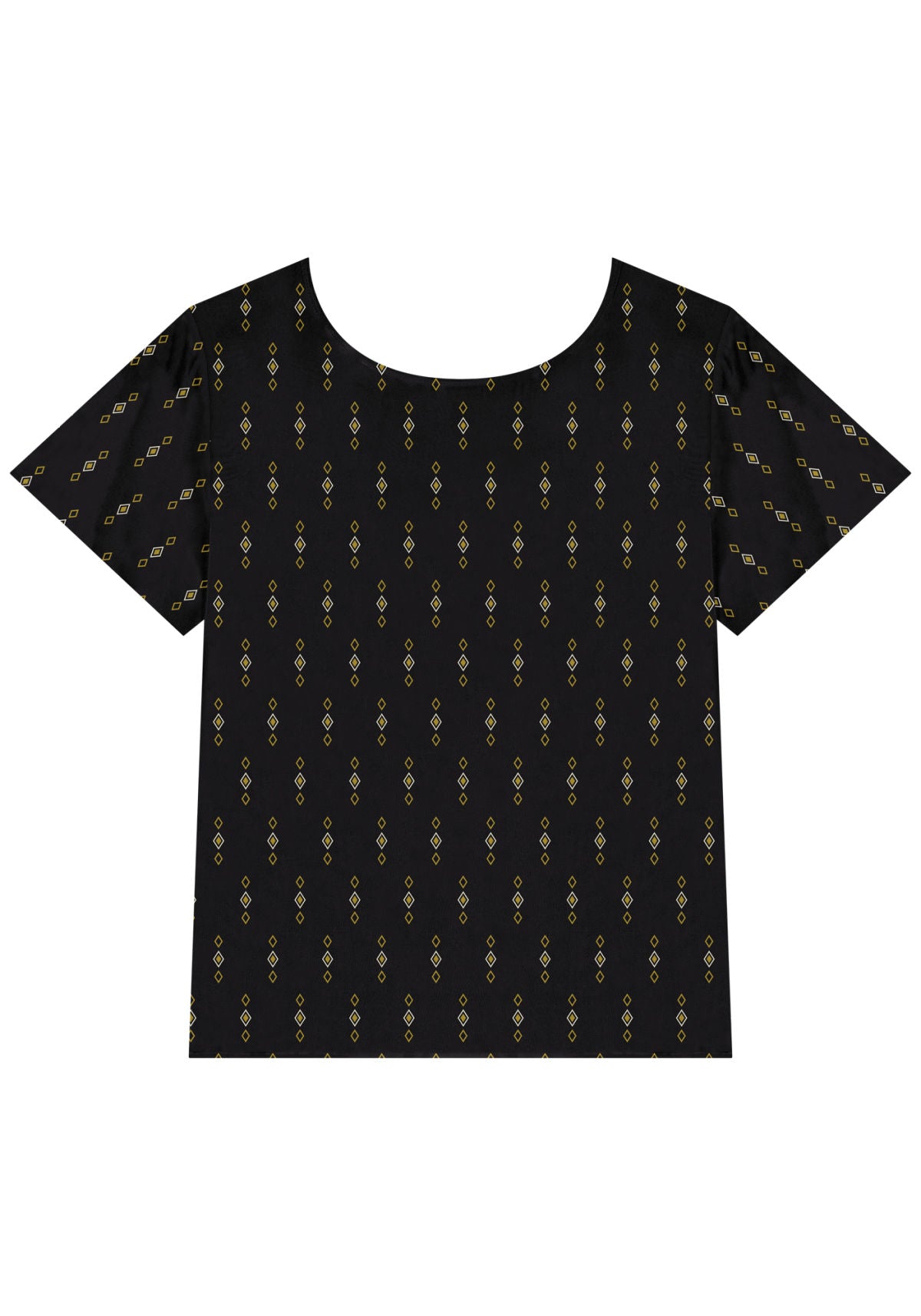 Blusa Estampada Básica De Mangas Lez A Lez Feminino 9203E