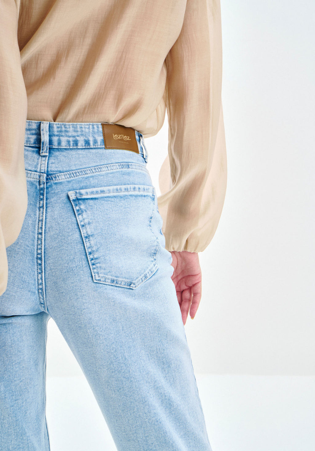 Calça Jeans Mom Cropped Cintura Lez A Lez Feminino 9388L