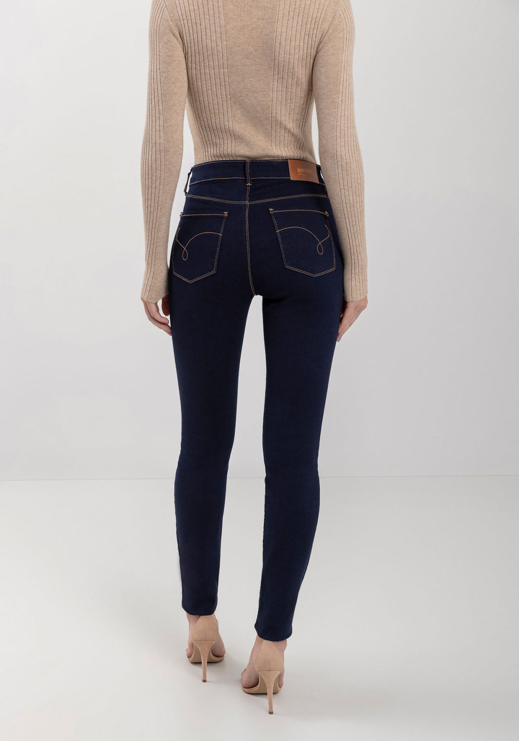 Calça Jeans Skinny De Cintura Alta Lez A Lez Feminino 9498L