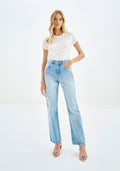 Calça Jeans Reta Slim Cropped Lez A Lez Feminino 9399L