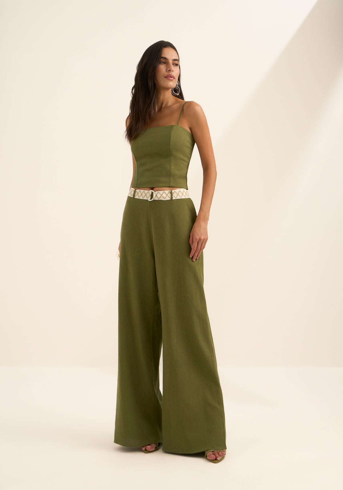 Blusa De Alças Finas Com Linho Lez A Lez Feminino 9140E