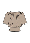 Blusa De Mangas Curtas Com Lurex Lez A Lez Feminino 9498E