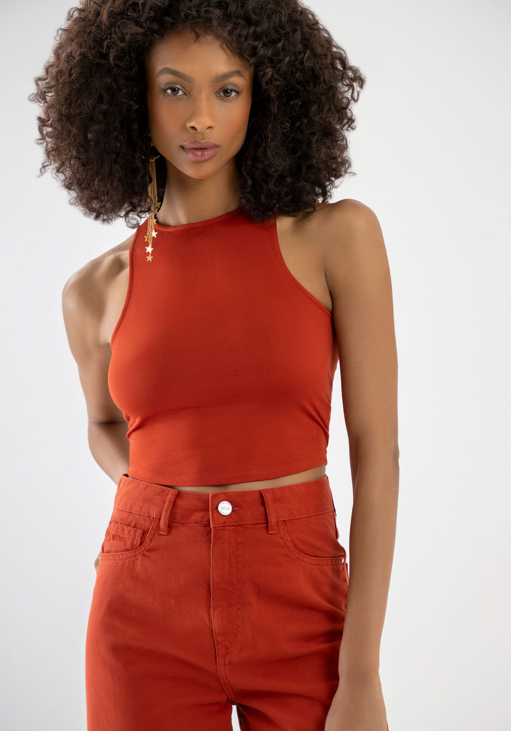 Regata Halter Neck em Malha Lez A Lez Feminino 5211L