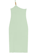 Vestido De Um Ombro Só Midi Canelado Lez A Lez Feminino 5329
