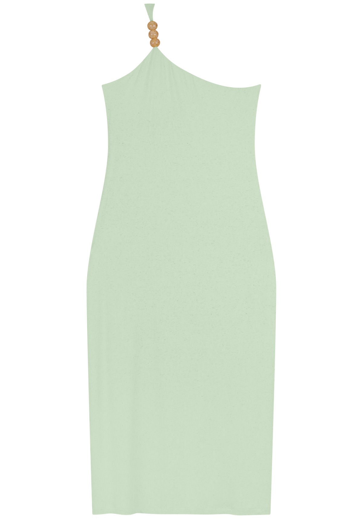 Vestido De Um Ombro Só Midi Canelado Lez A Lez Feminino 5329
