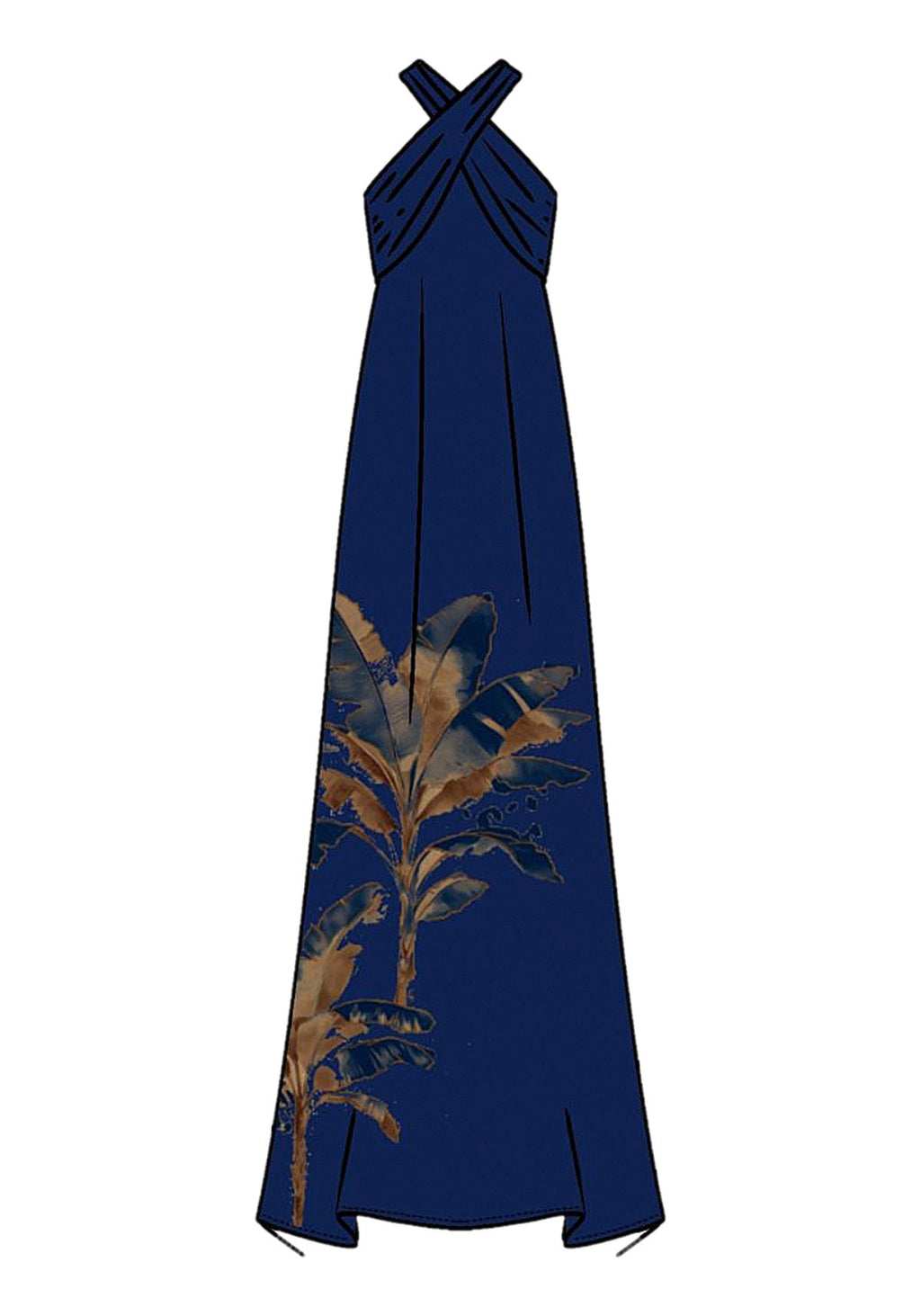 Vestido Longo Frente Única Estampado Lez A Lez Feminino 9567
