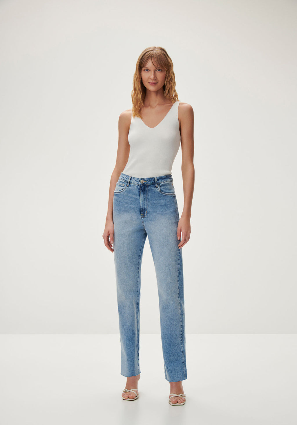 Calça Jeans Reta Cropped Lez A Lez Feminino 7995L