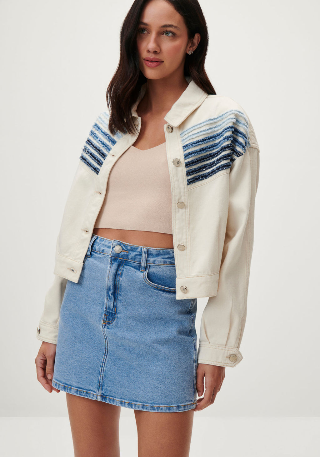 Saia Jeans Curta Cintura Alta Lez A Lez Feminino 7965L