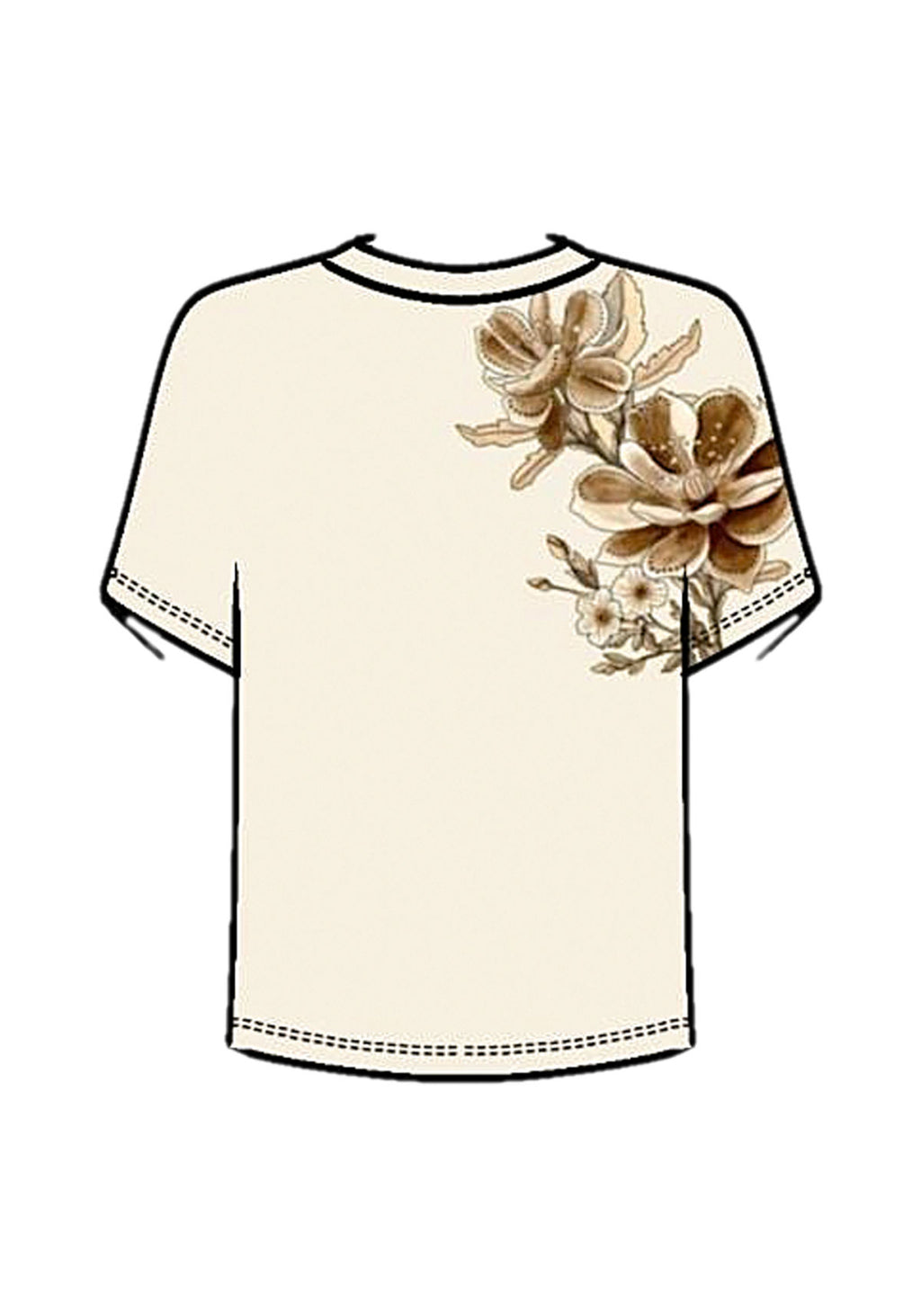 T-shirt De Manga Curta Com Bordado Lez a Lez Feminino 9484E