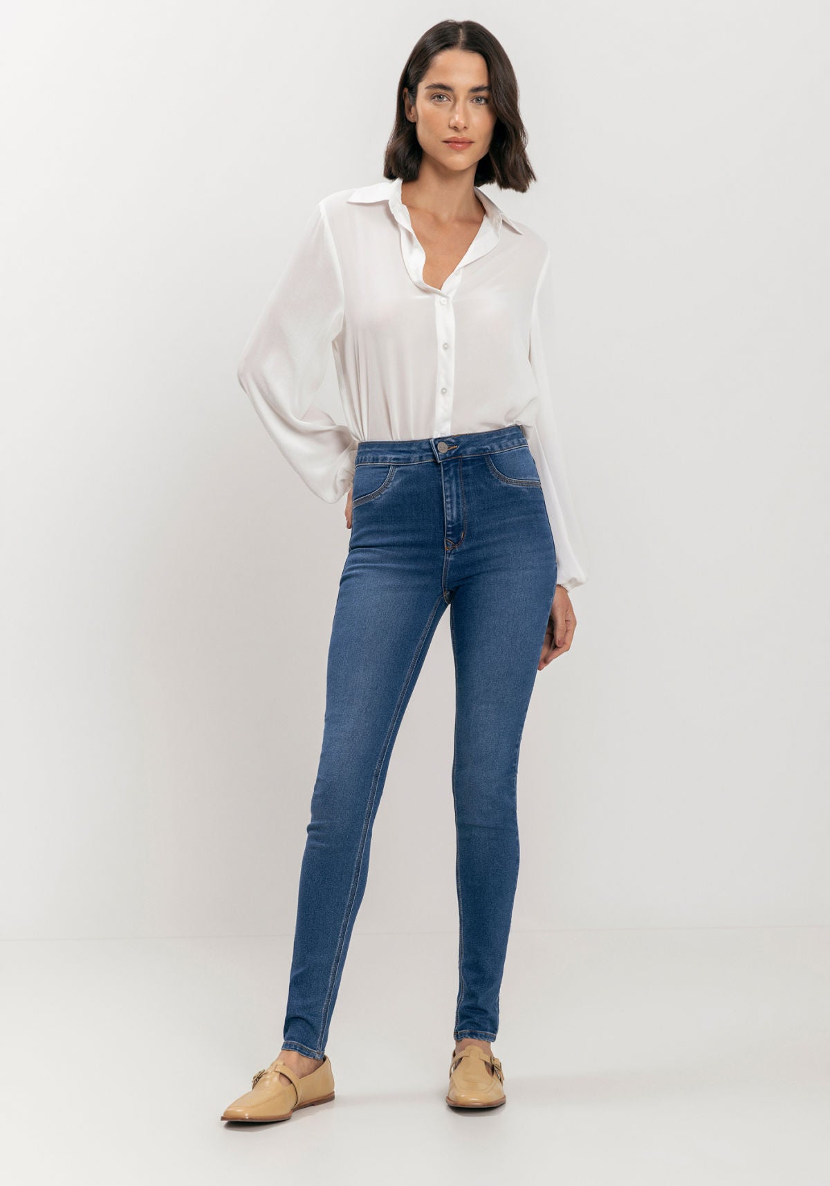 Calça Jeans Jegging Com Elastano Lez A Lez Feminino 1516E