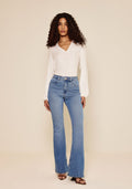 Calça Jeans Flare De Cintura Alta Lez A Lez Feminino 0926E