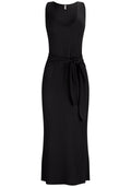Vestido Midi Canelado com Amarração Lez A Lez Feminino 6920L