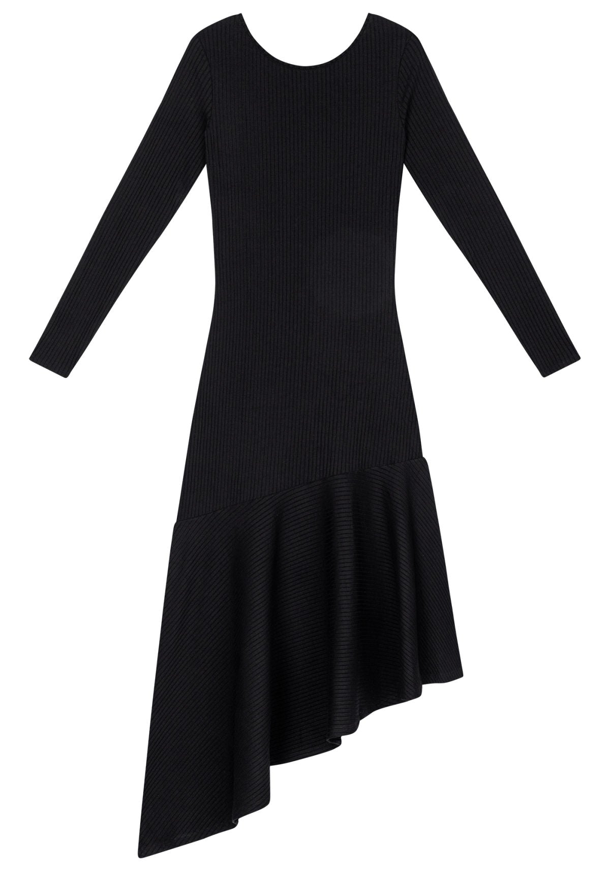 Vestido Midi Manga Longa com Barra Lez A Lez Feminino 5651L