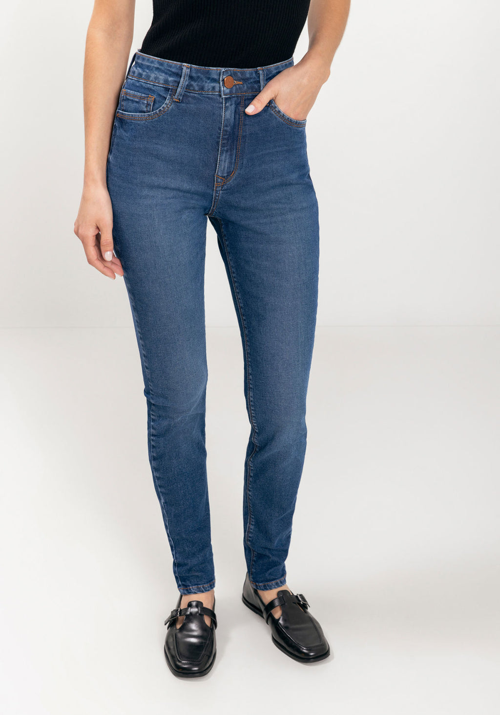 Calça Skinny Jeans Com Elastano Lez A Lez Feminino 1505E