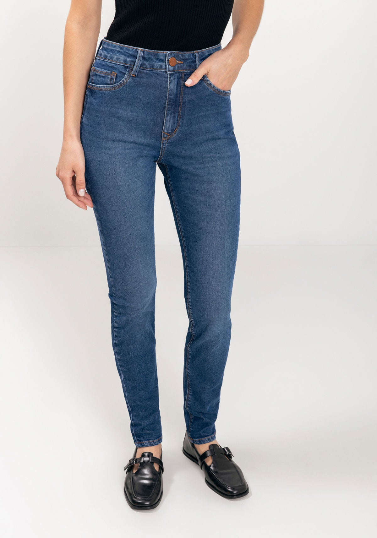 Calça Skinny Jeans Com Elastano Lez A Lez Feminino 1505E
