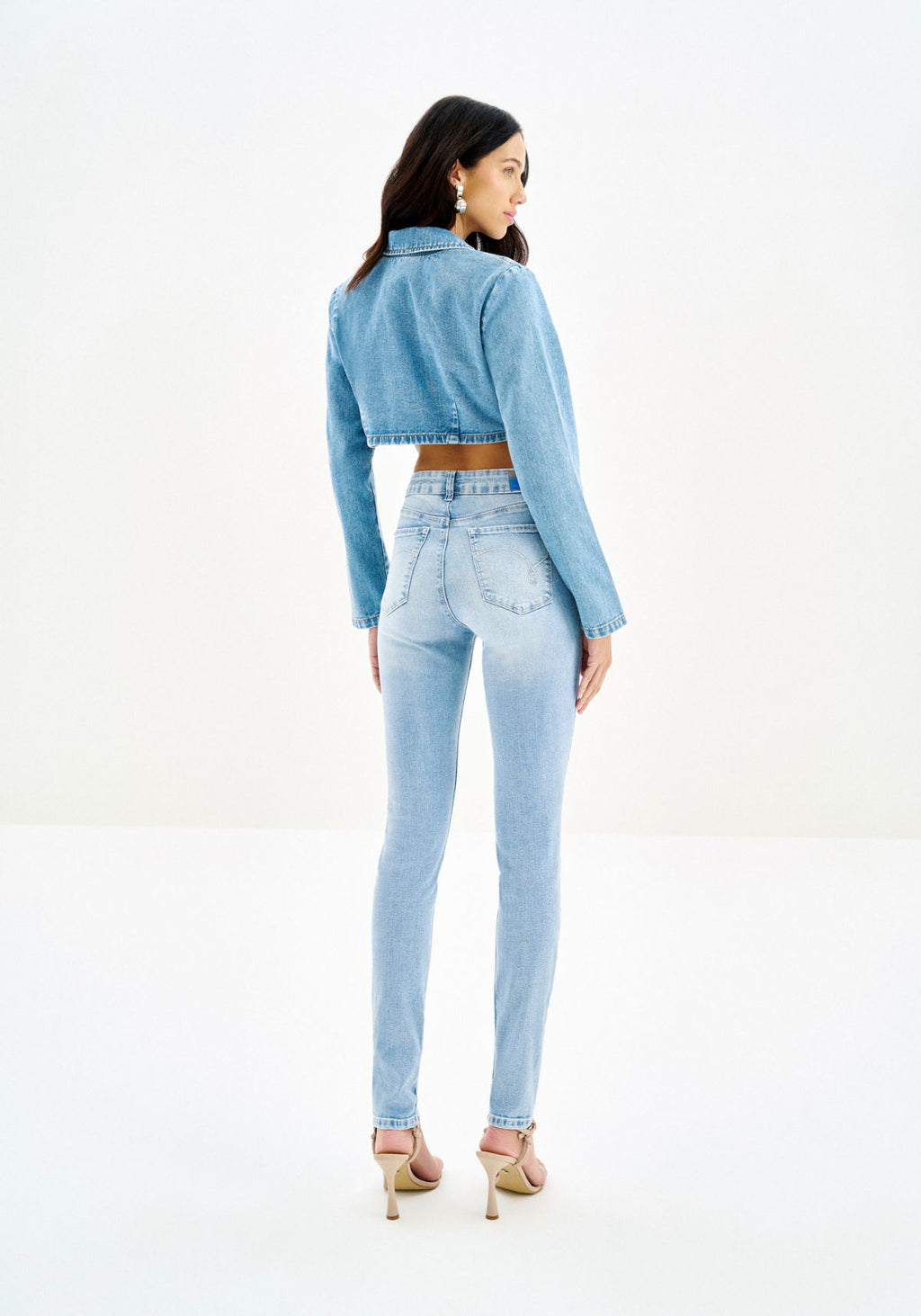 Calça Jeans Skinny Cintura Alta Lez A Lez Feminino 9372L