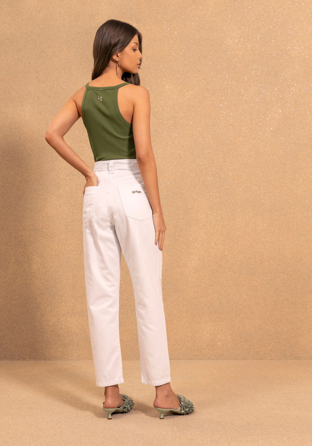 Calça Mom Com Cintura Alta E Bolsos Lez A Lez Feminino 2268E