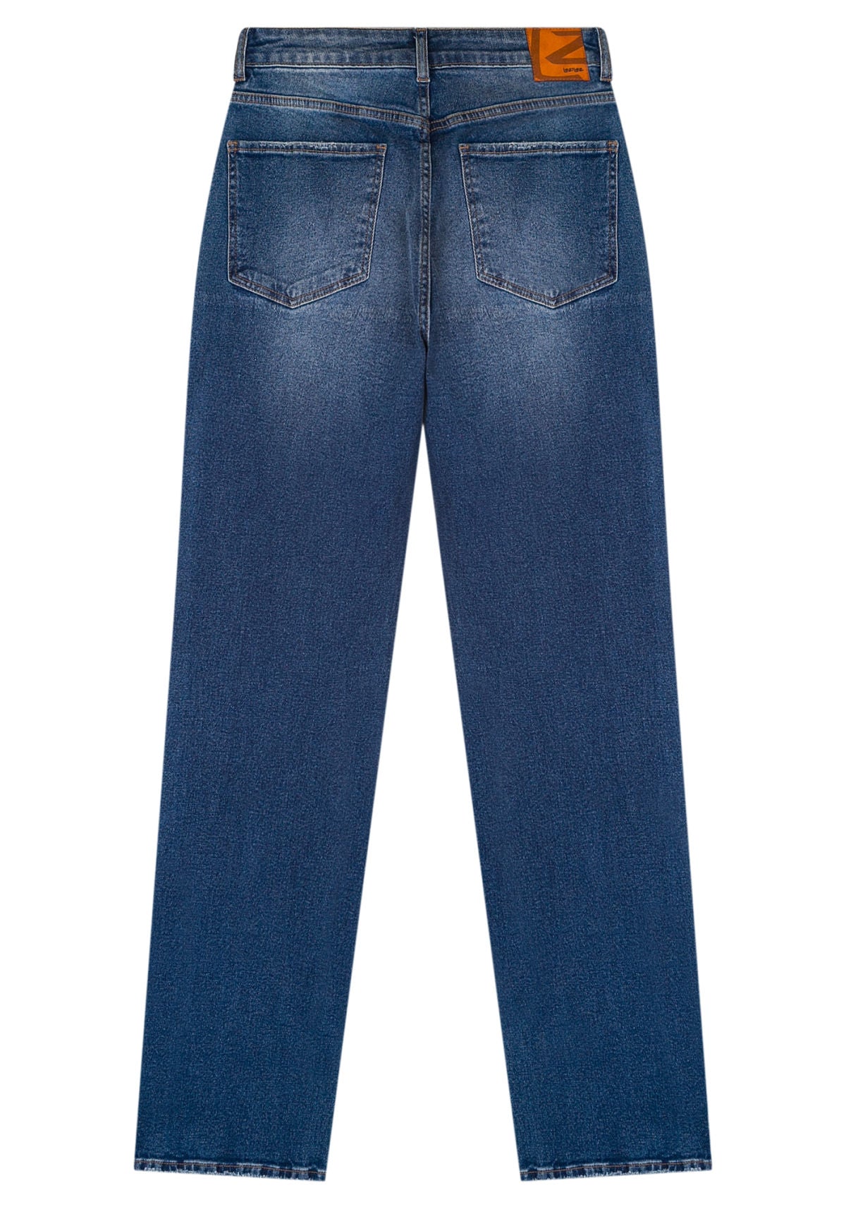 Calça Reta Jeans Com Elastano Lez A Lez Feminino 1538E