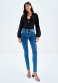 Calça Jeans Skinny Cintura Alta Lez A Lez Feminino 9381L