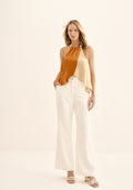 Blusa Frente Única Bicolor Lez a Lez Feminino 5660E