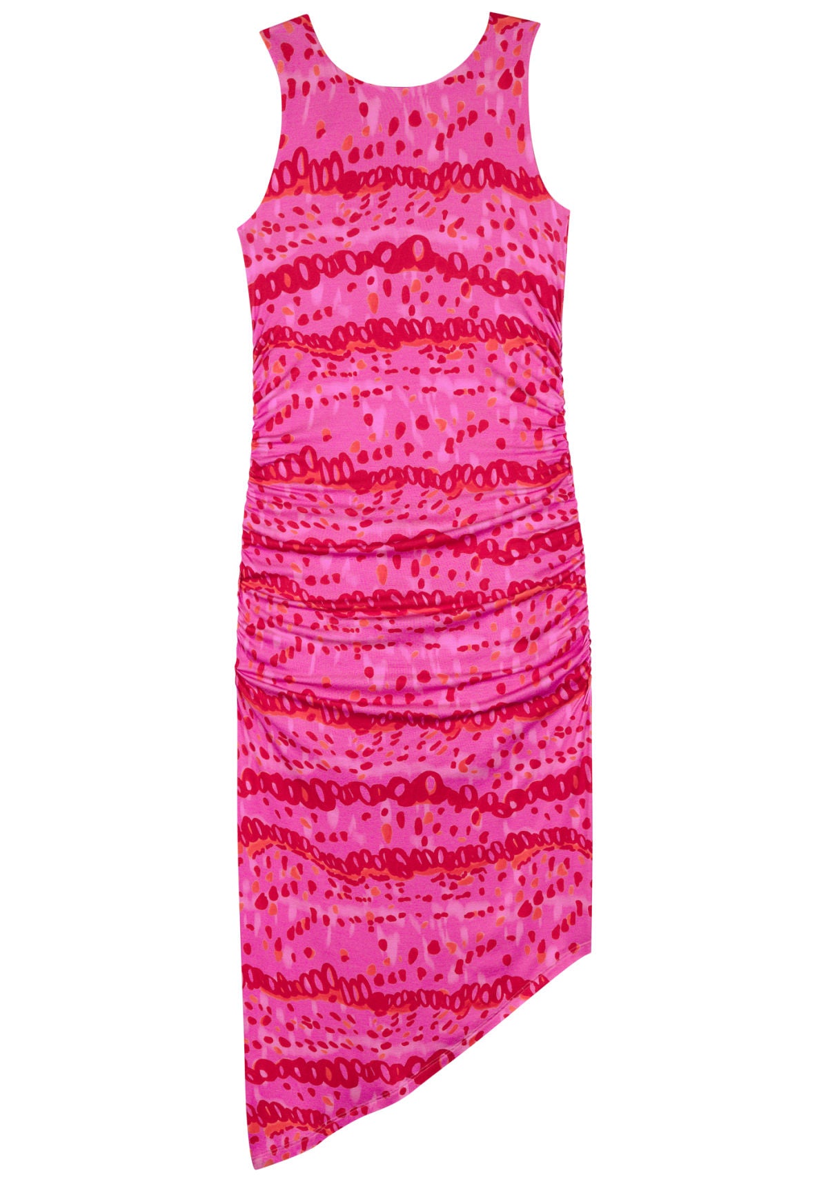 Vestido Midi Assimétrico Estampado Lez A Lez Feminino 9253E