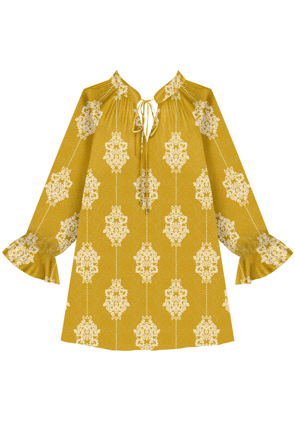 Vestido Curto Estampado Em Viscose Lez A Lez Feminino 7278E