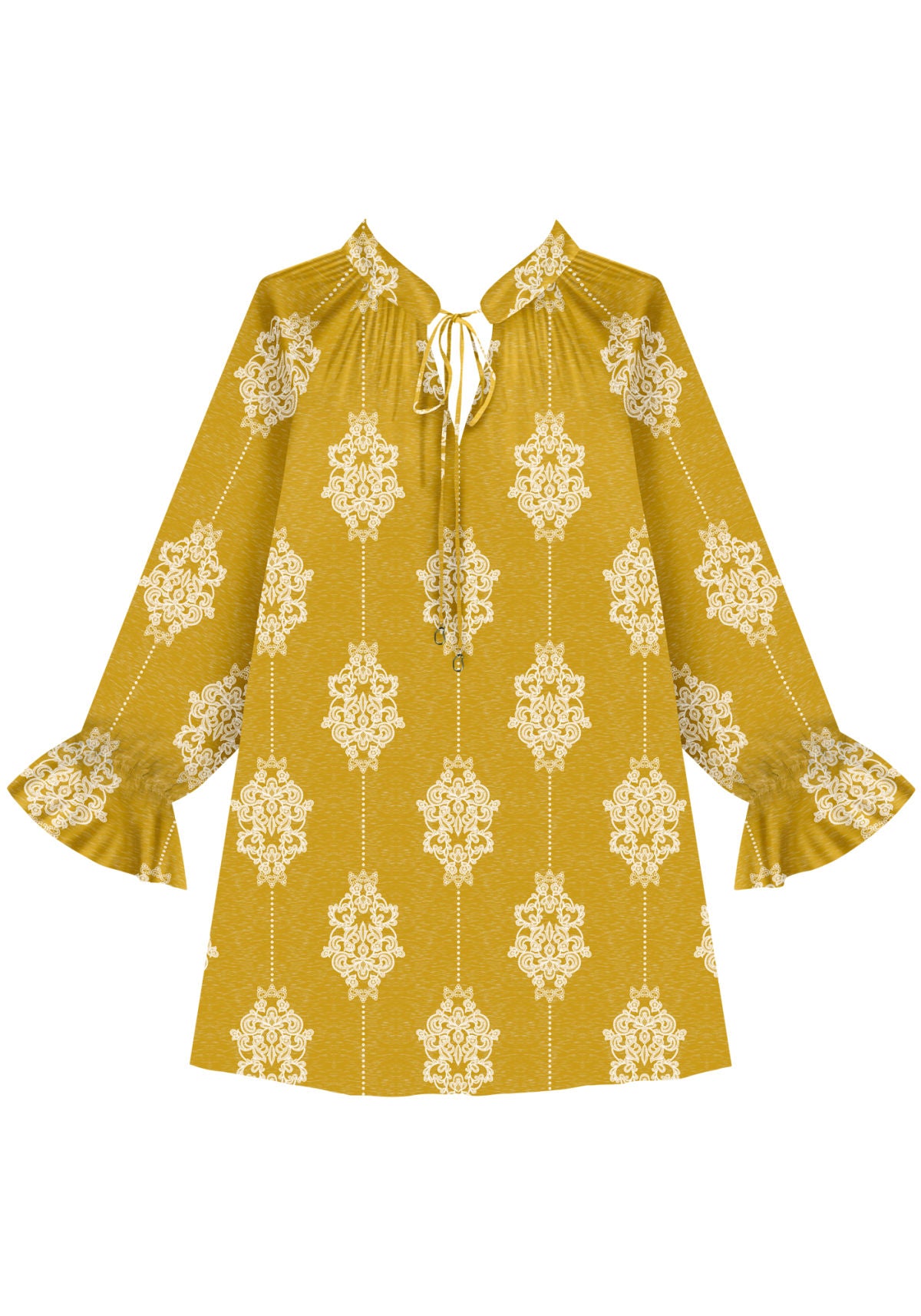Vestido Curto Estampado Em Viscose Lez A Lez Feminino 7278E