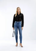 Calça Jeans Skinny Cropped Lez A Lez Feminino 9375L