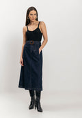Saia Jeans Chá Com Cintura Alta Lez A Lez Feminino 1585E