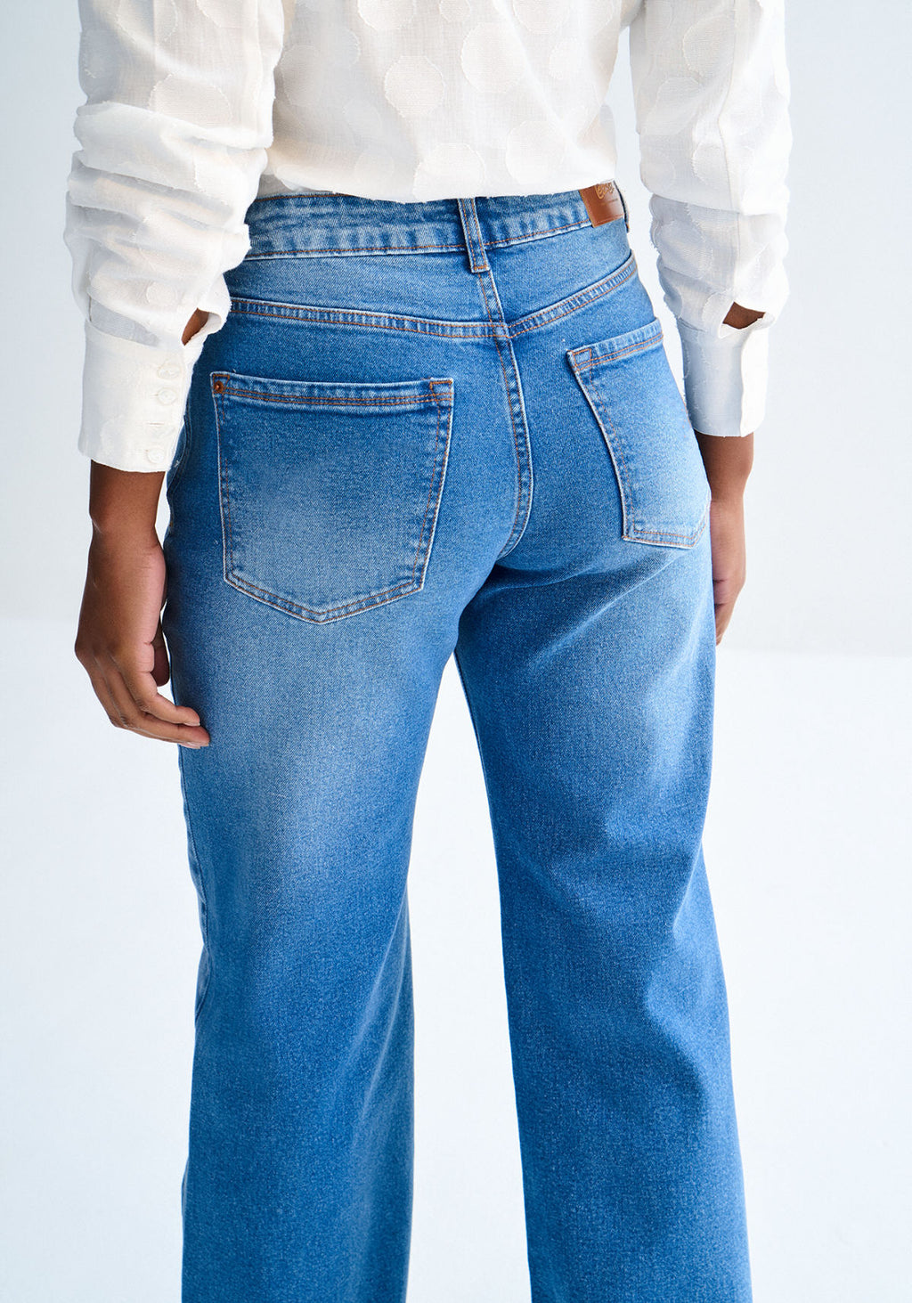 Calça Jeans Wide Leg Cintura Alta Lez A Lez Feminino 0013E