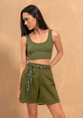 Blusa Top De Alças Em Malha Lez A Lez Feminino 5061E