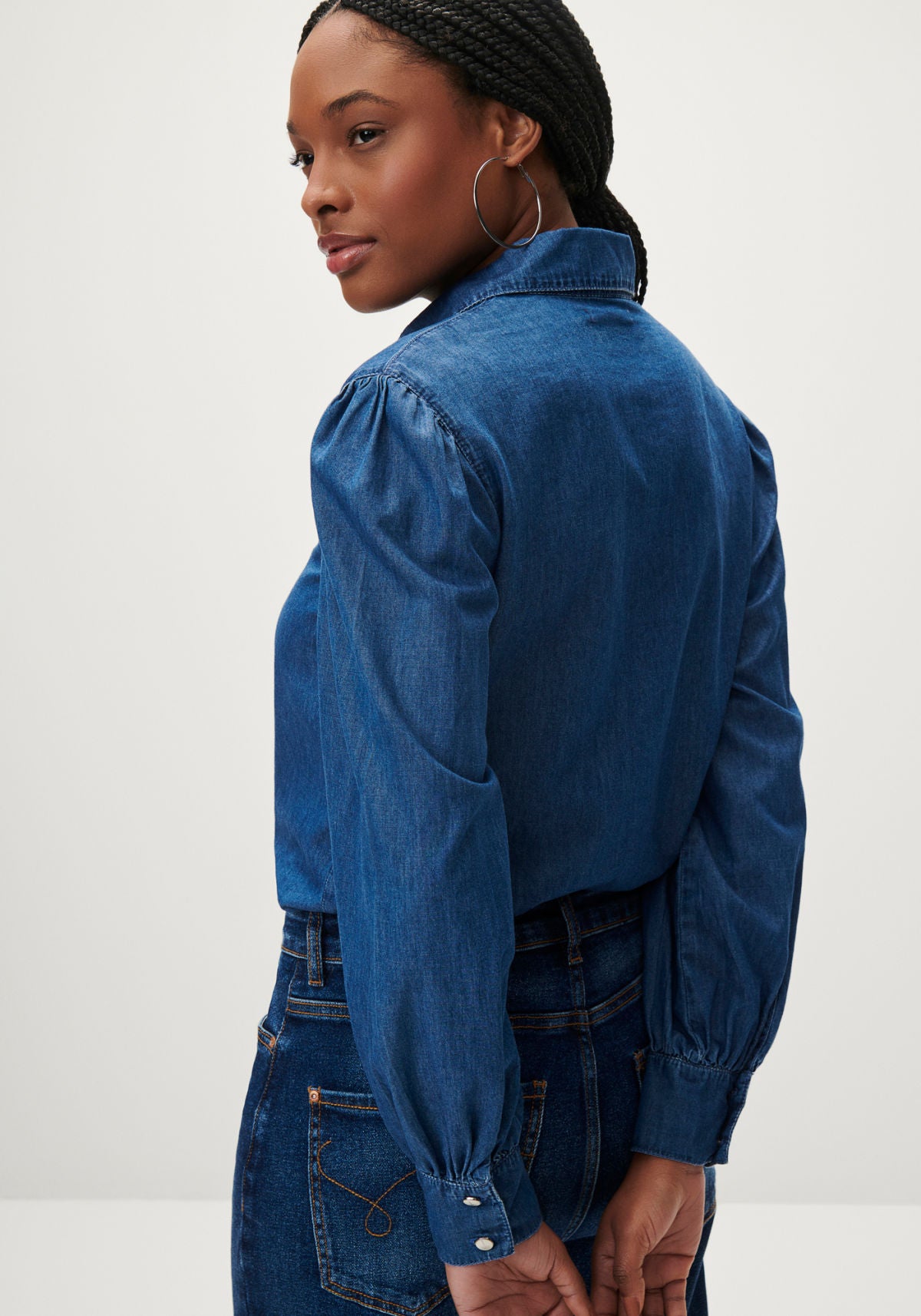 Camisa Jeans com Manga Longa Lez A Lez Feminino 7947L